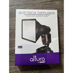 Altura Photo Softbox Diffuser for Hot-Shoe‎ Flash - Portable, Collapsible 6x5in